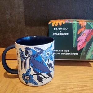 Starbucks Blue and White Ceramic Mug